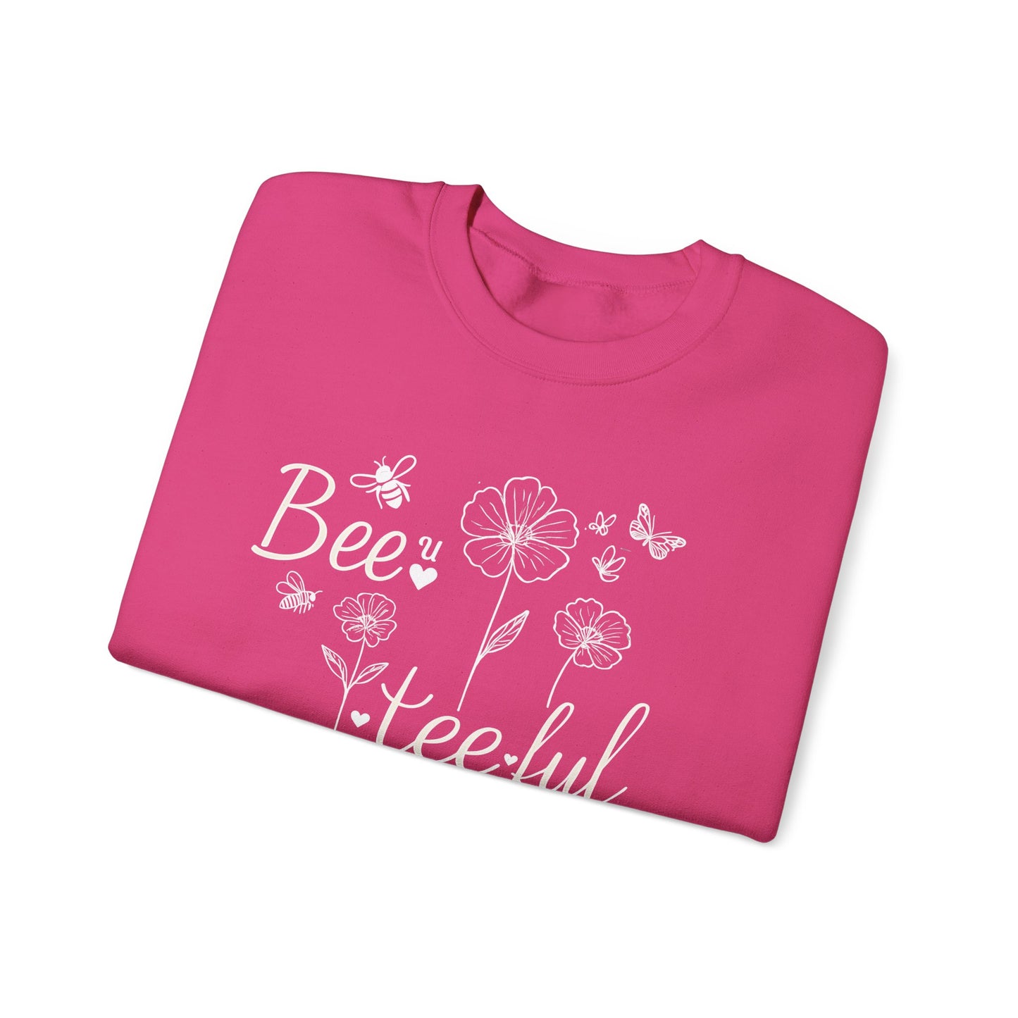 Beautiful – Whimsical Flowers, Bees & Butterflies Playful Sweatshirt