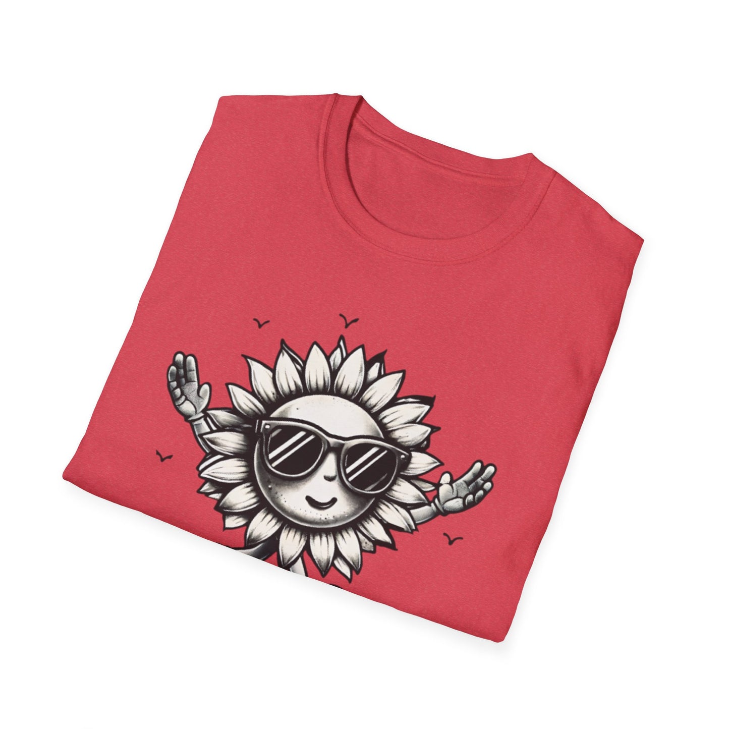 Photosyntheslay - Playful Cartoon Sunflower with Sunglasses T-Shirt