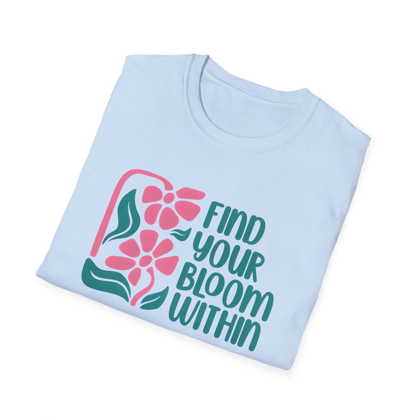 Find Your Bloom Within Boho Style Floral T-Shirt