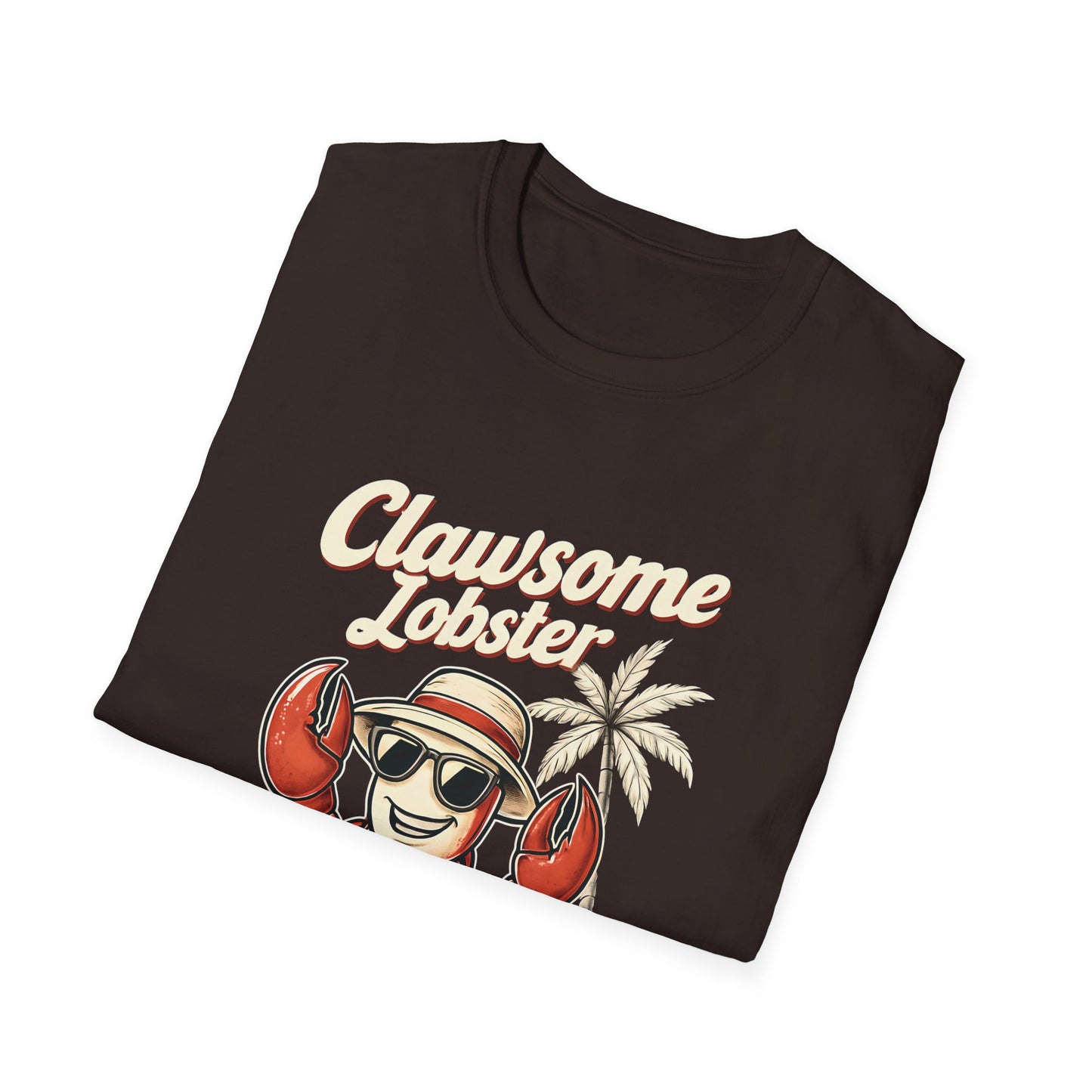 Clawsome Lobster T-Shirt - Lobster with Sunglasses Enjoying Beach Design