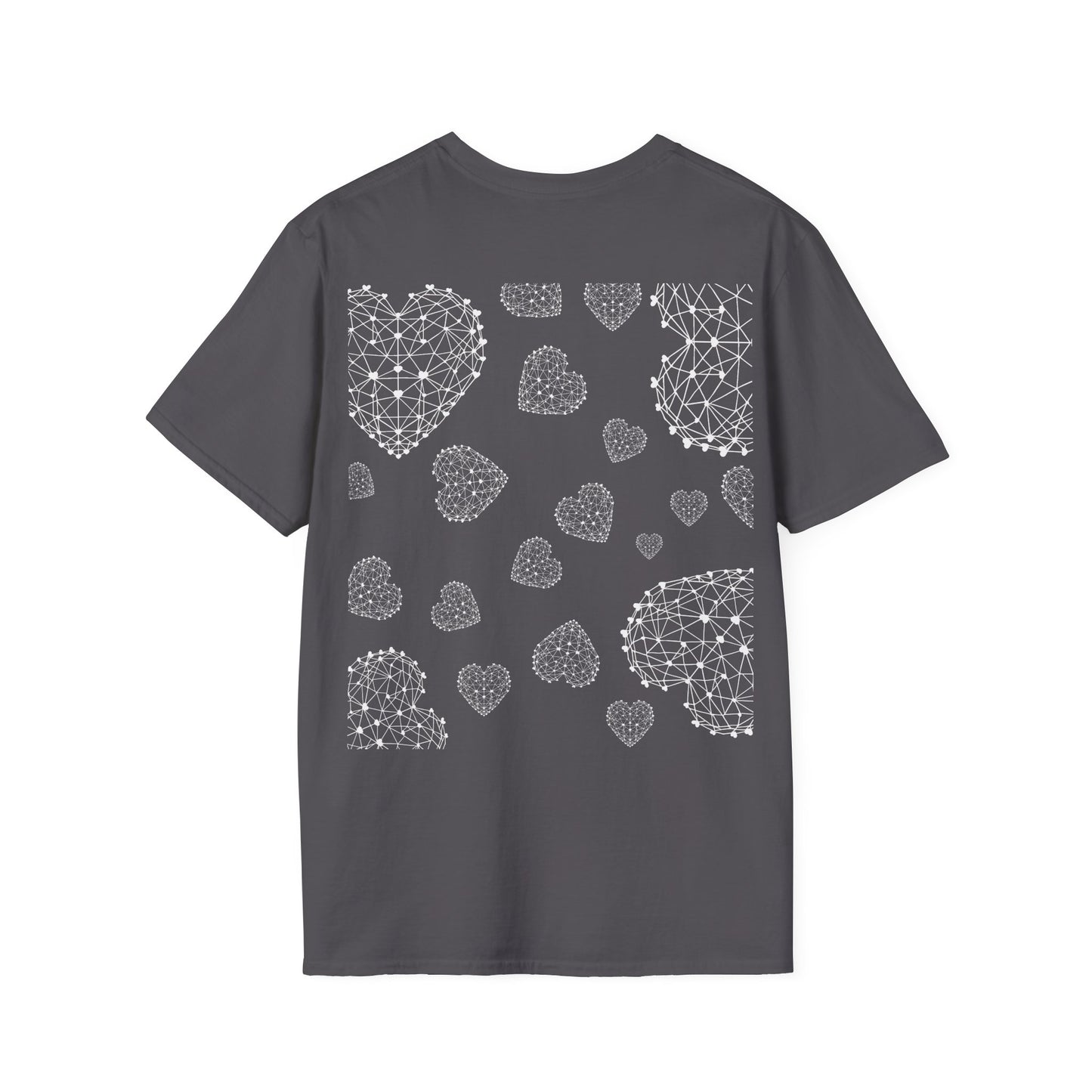 Geometric Wireframe Heart T-Shirt