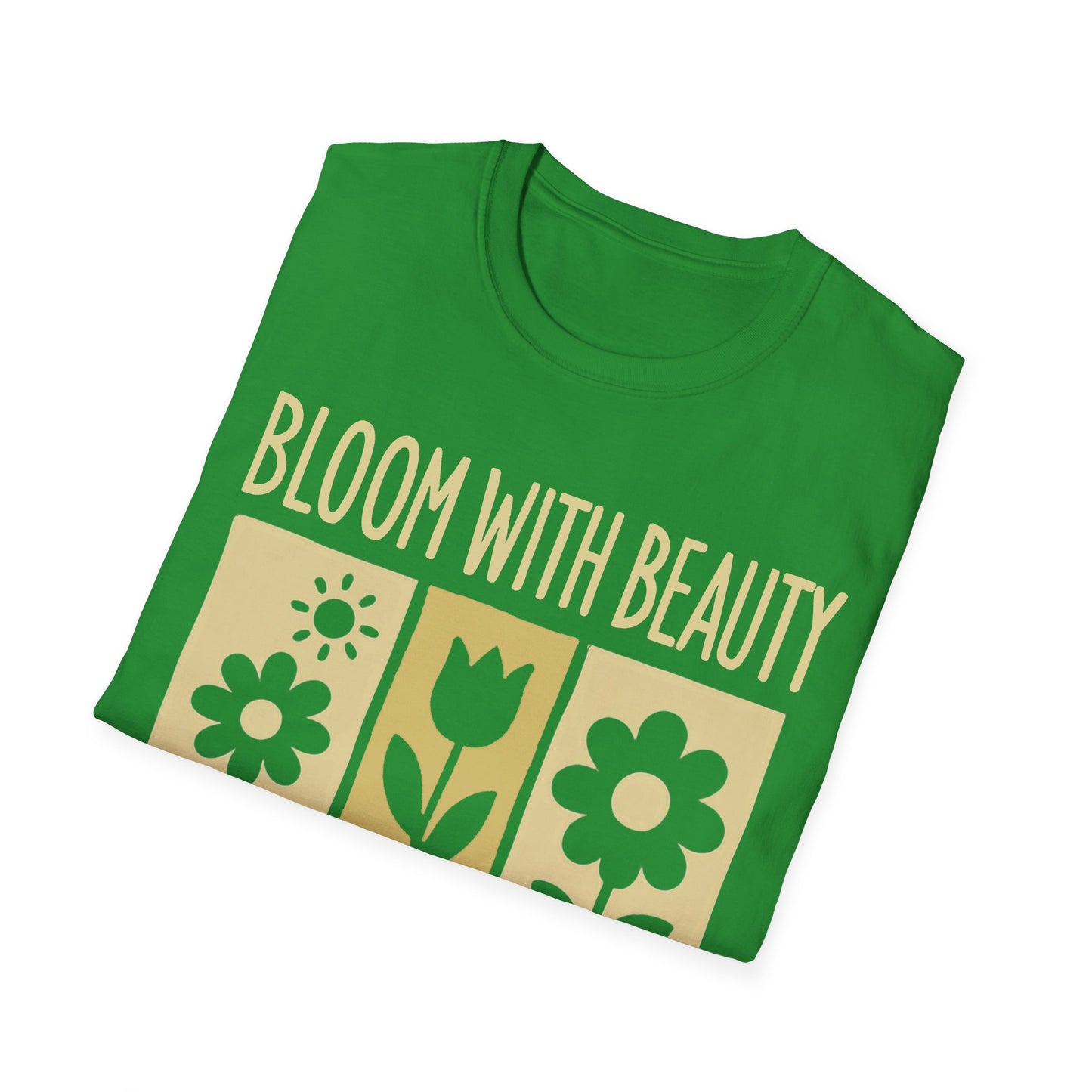 Bloom With Beauty T-Shirt - Floral Silhouette Design