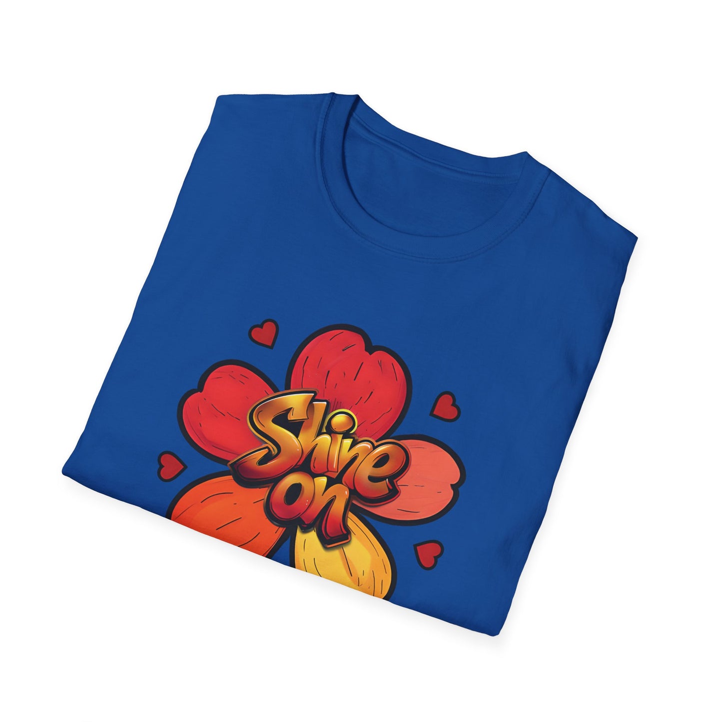 Shine on T-Shirt โ Graffiti Typography Floral Design