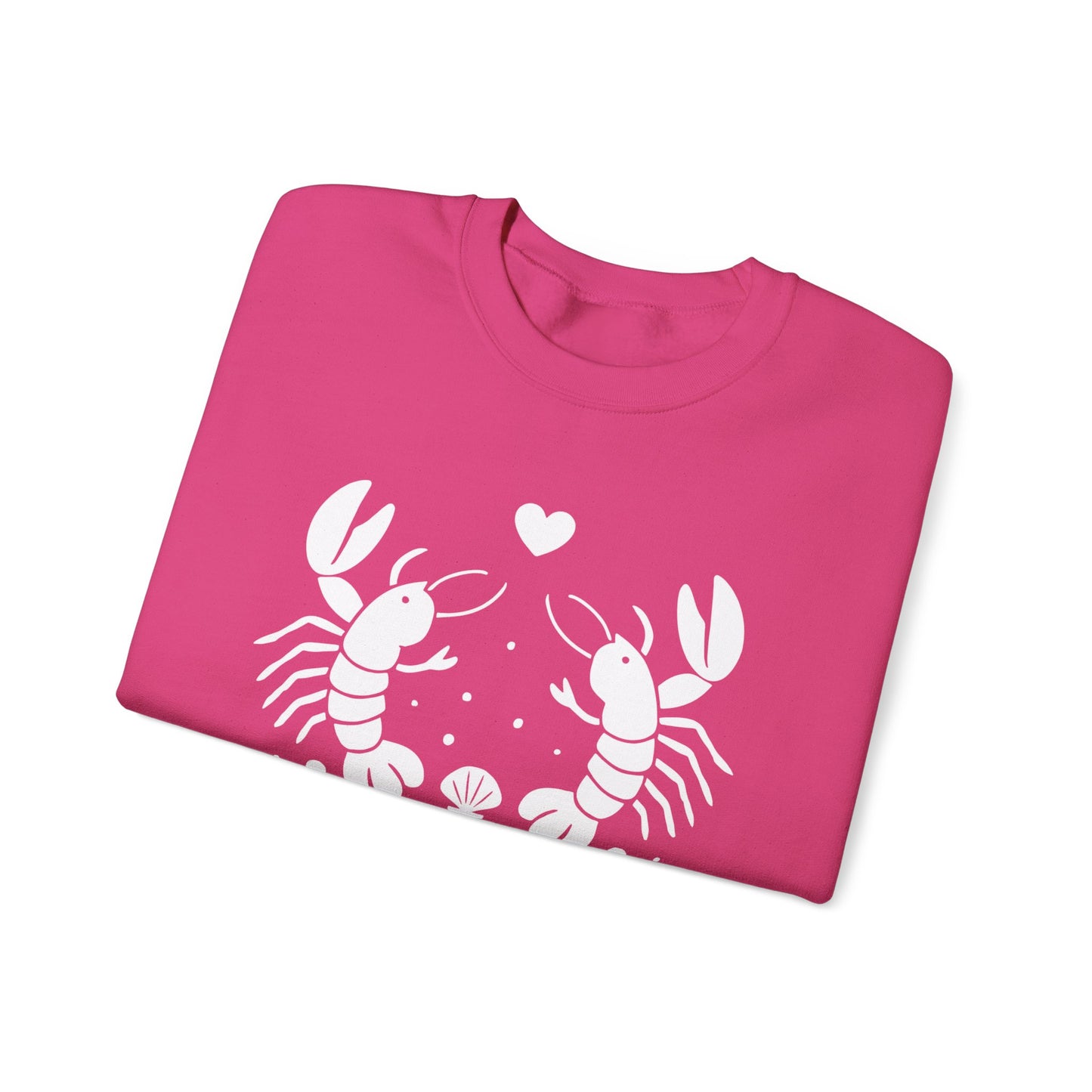 You Are My Lov-ster - White Retro Cartoon of a Couple Lobsters Sweatshirt