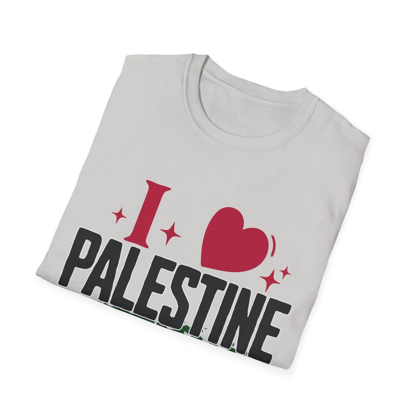 I Love Palestine, The Land Of The Brave - Typography T-Shirt