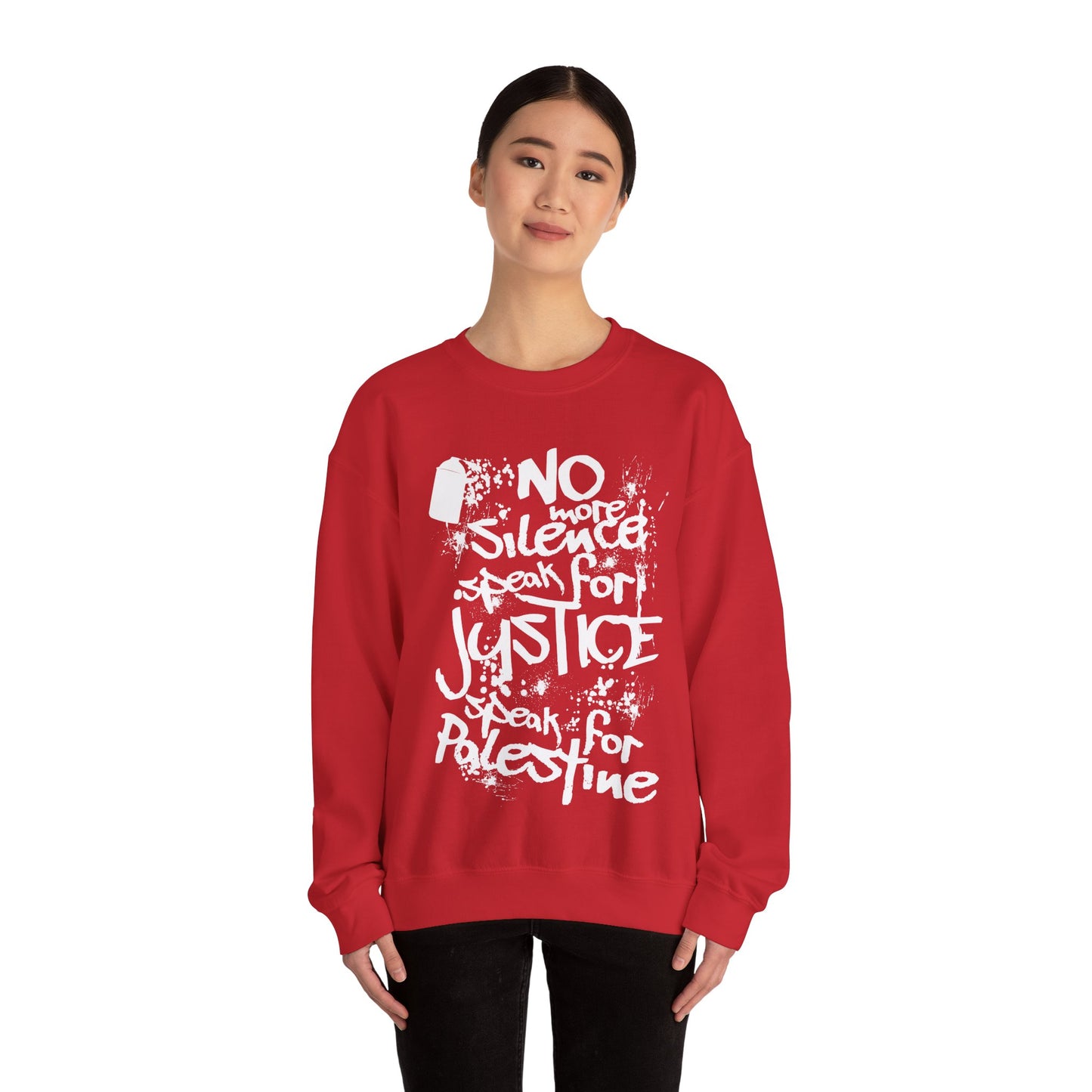 No more Silence, Speak for Injustice, Speak for Palestine - Monochrome Graffiti Sweatshirt