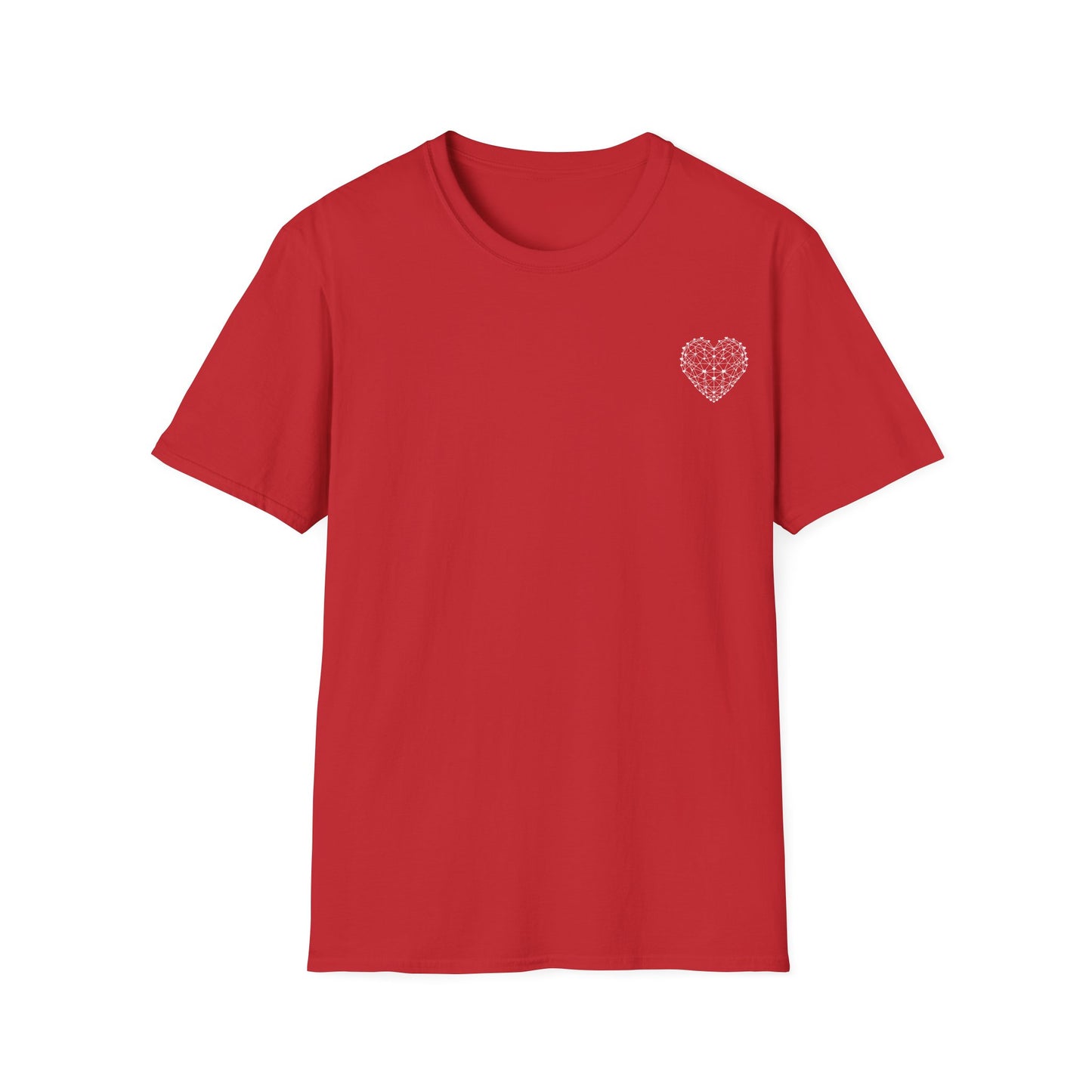 Geometric Wireframe Heart T-Shirt