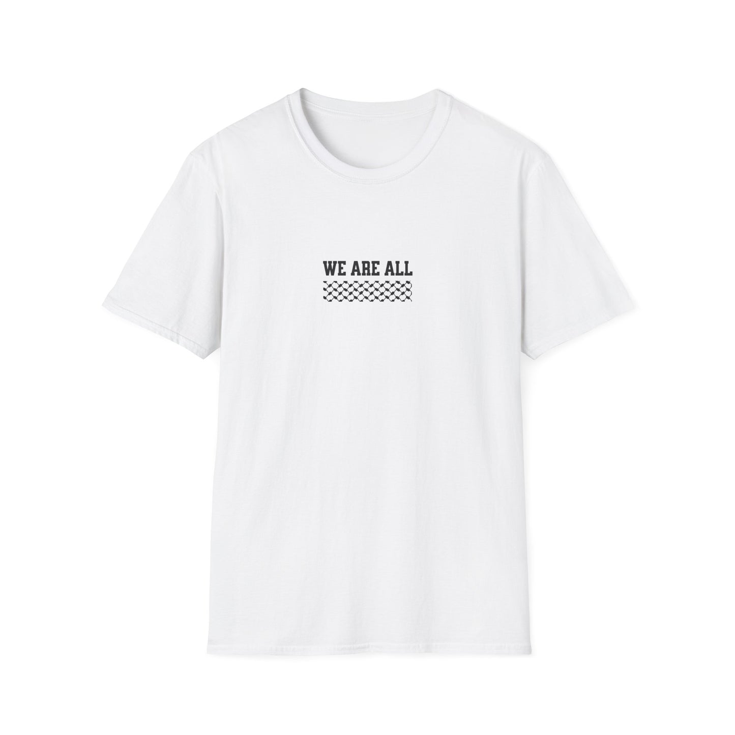 We Are All Palestinians - Front And Back Design Man's Face T-Shirt