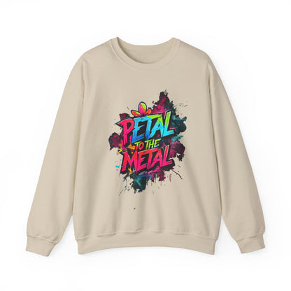 Petal To The Metal – Playful Vibrant Graffiti Typography Sweatshirt