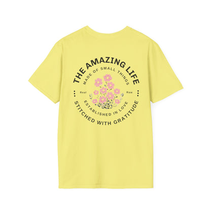 Minimalistic Floral Typography T-Shirt