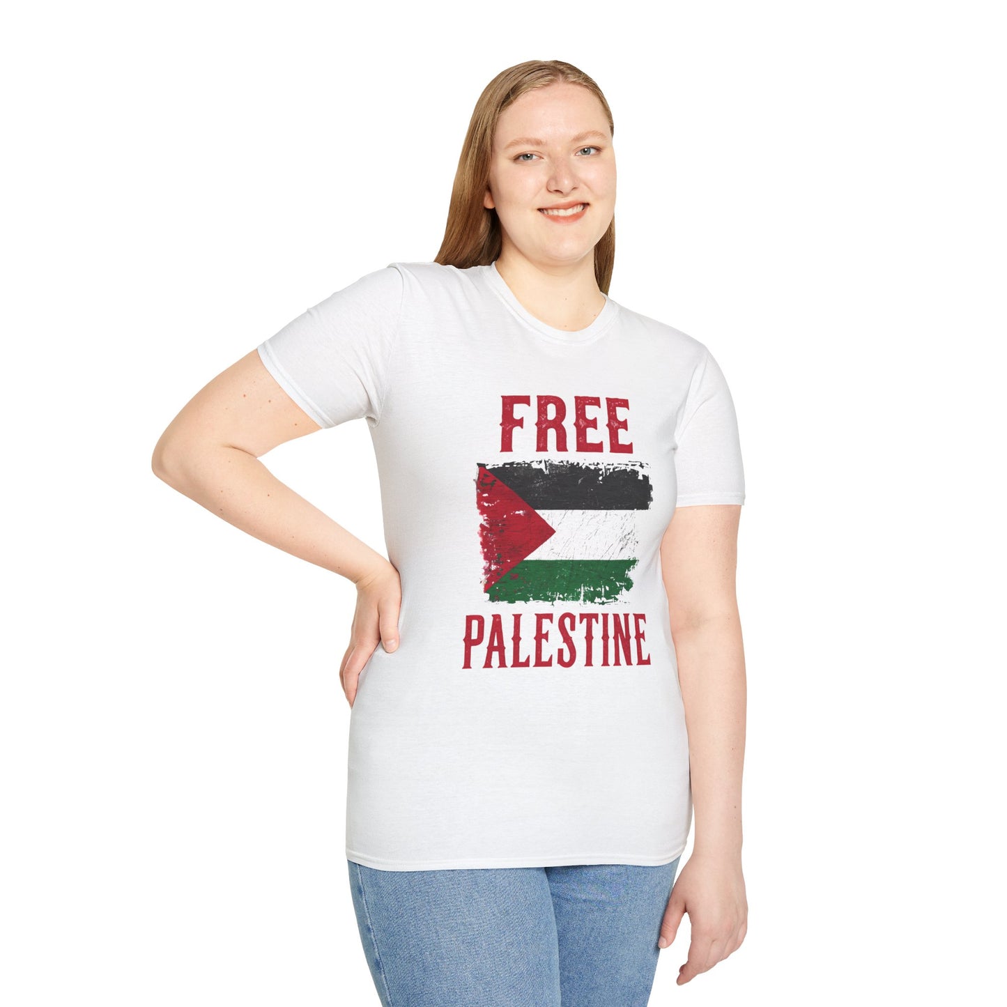 Free Palestine -  Palestine Distressed Flag T-Shirt