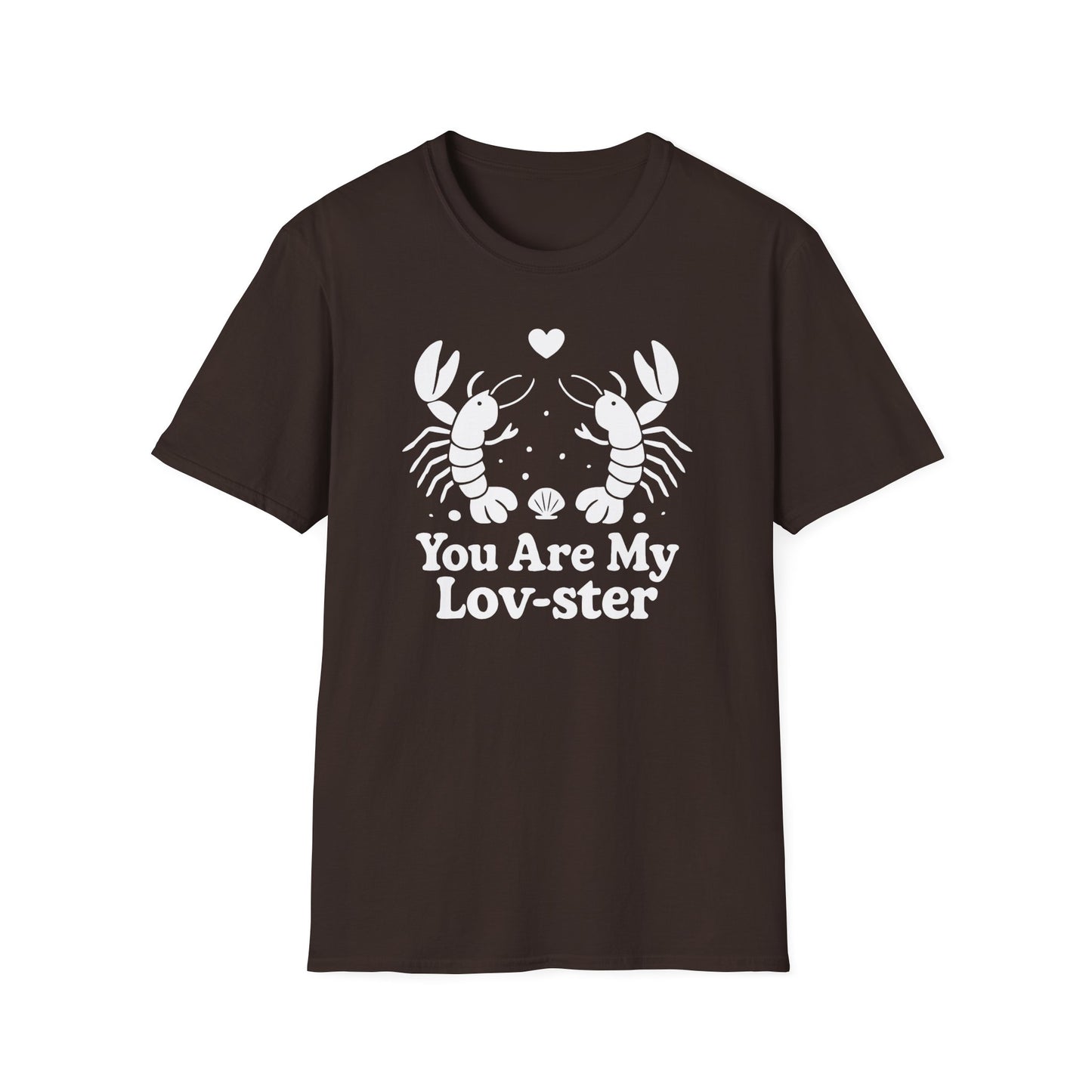 You Are My Lov-ster T-Shirt - White Cartoon of a Couple Lobsters Design