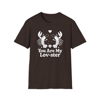 You Are My Lov-ster T-Shirt - White Cartoon of a Couple Lobsters Design