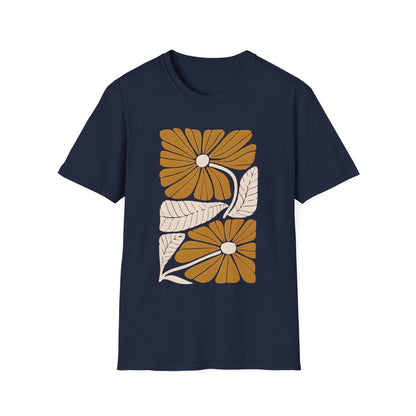 Vintage Boho Flowers Minimalistic T-Shirt