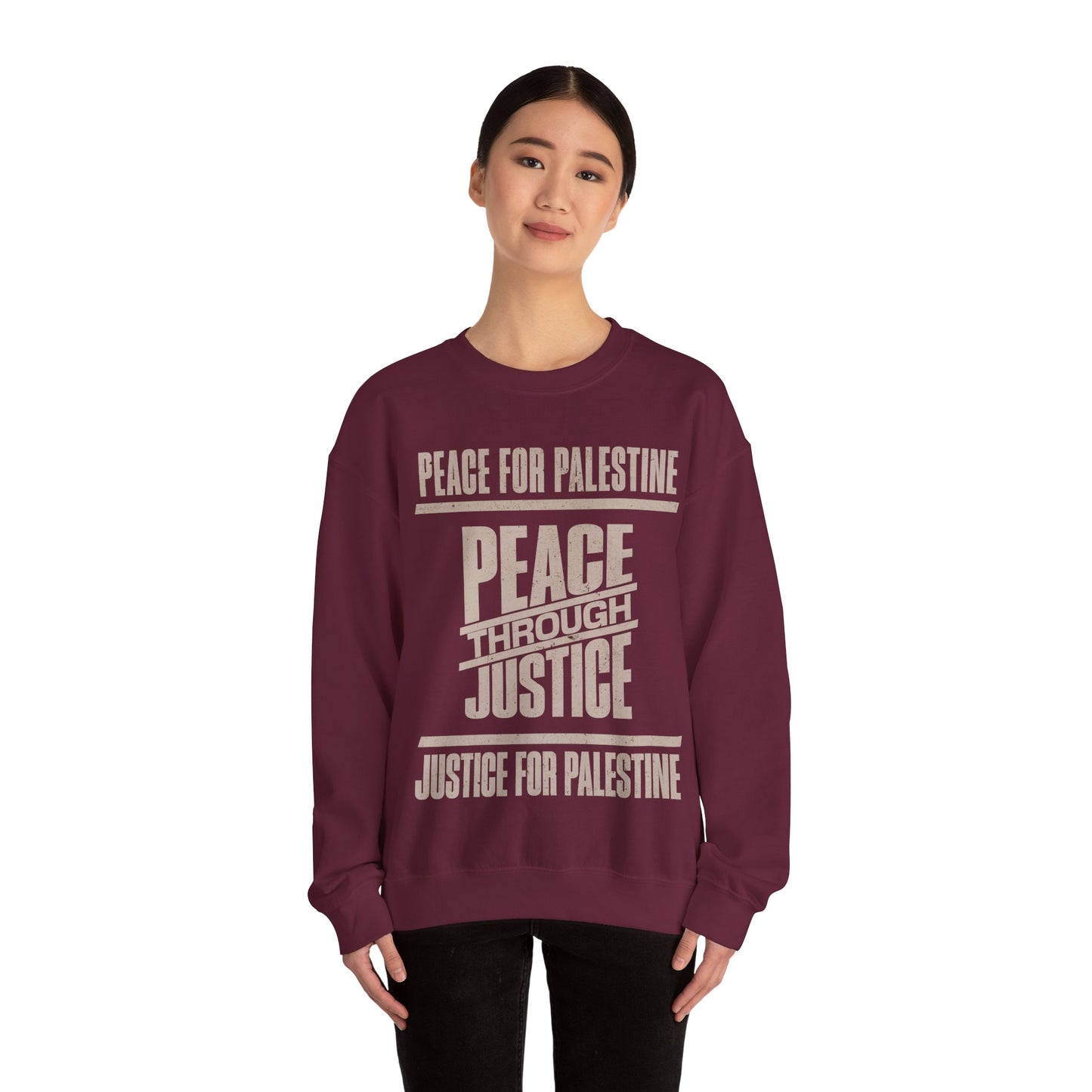 Peace for palestine, peace through justice, justice for palestine Sweatshirt
