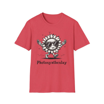 Photosyntheslay  - Playful Cartoon Sunflower with Sunglasses T-Shirt