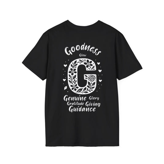 Letter G Flower T-Shirt - Letters Flowers Patterns Front And Back Design