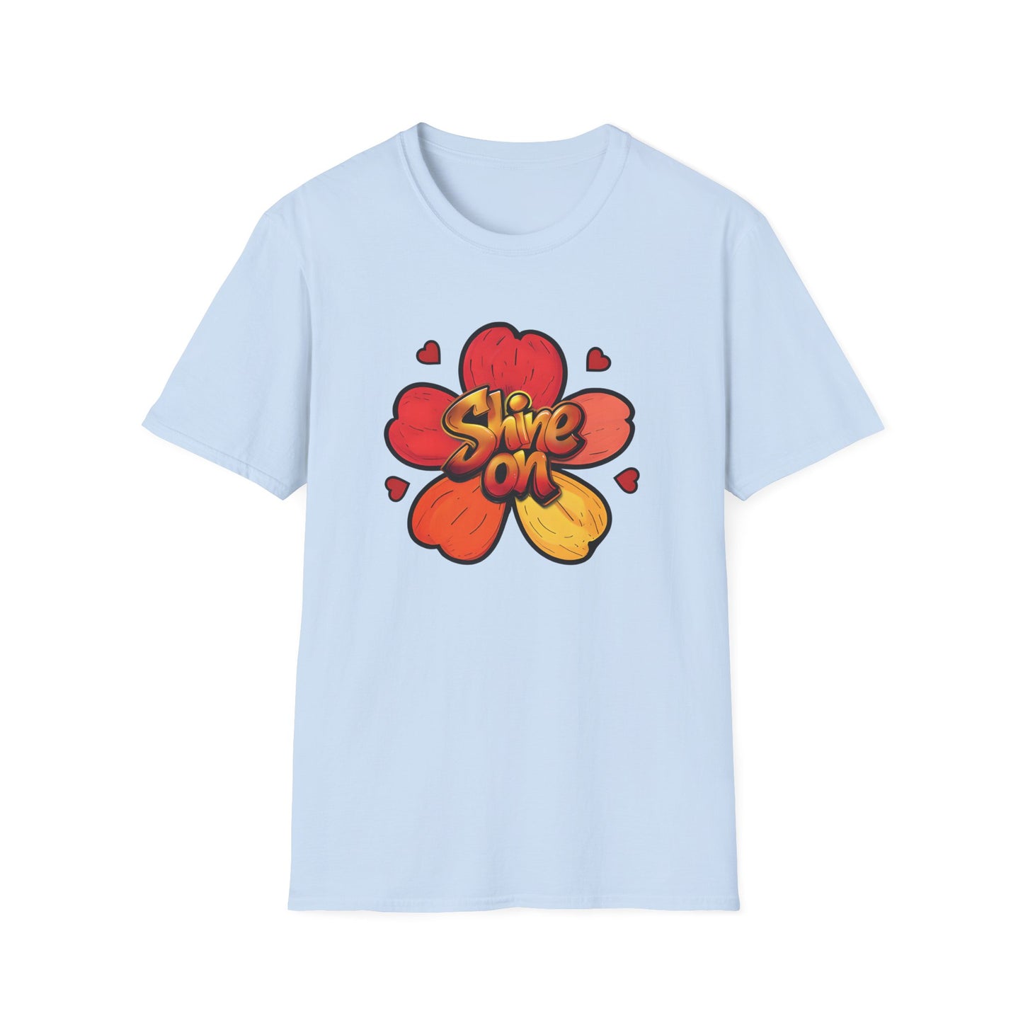 Shine on T-Shirt – Graffiti Typography Floral Design