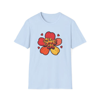 Shine on T-Shirt – Graffiti Typography Floral Design
