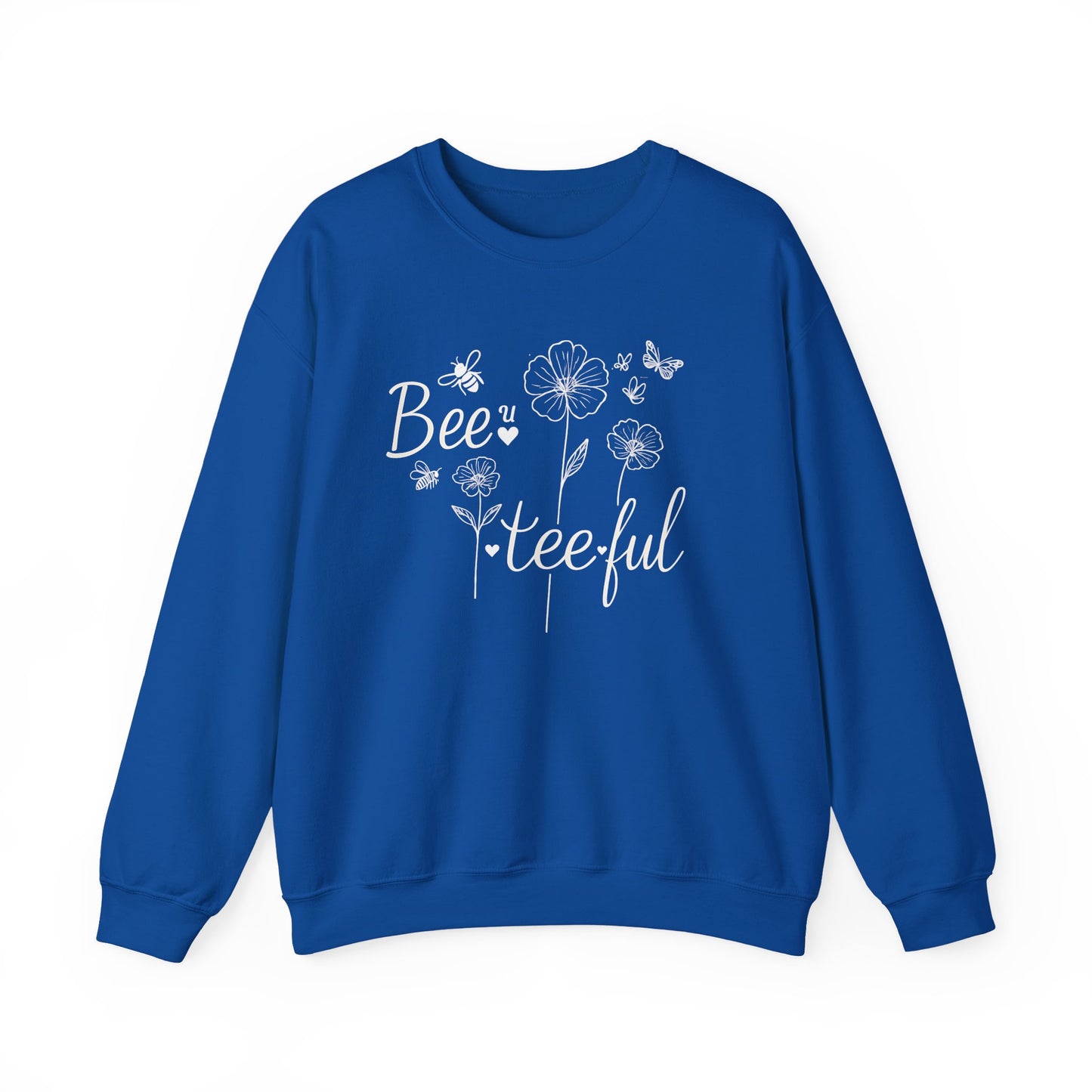 Beautiful – Whimsical Flowers, Bees & Butterflies Playful Sweatshirt