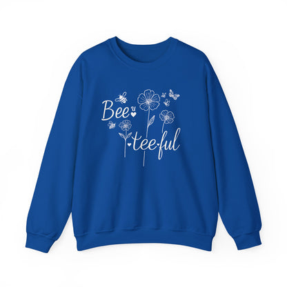 Beautiful – Whimsical Flowers, Bees & Butterflies Playful Sweatshirt