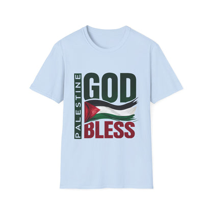 God Bless Palestine - Palestinian Distressed Flag