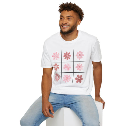 Watercolor Soft Colors Flowers Grid T-Shirt