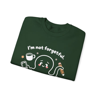 I'm Not Forgetful, I'm Just Running Too Many Tabs - Playful Silhouette Sweatshirt