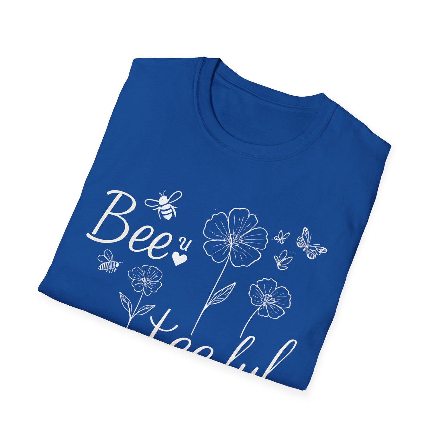 Beautiful T-Shirt – Whimsical Flowers, Bees & Butterflies – Playful Botanical Design