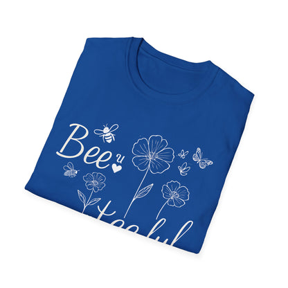 Beautiful T-Shirt – Whimsical Flowers, Bees & Butterflies – Playful Botanical Design