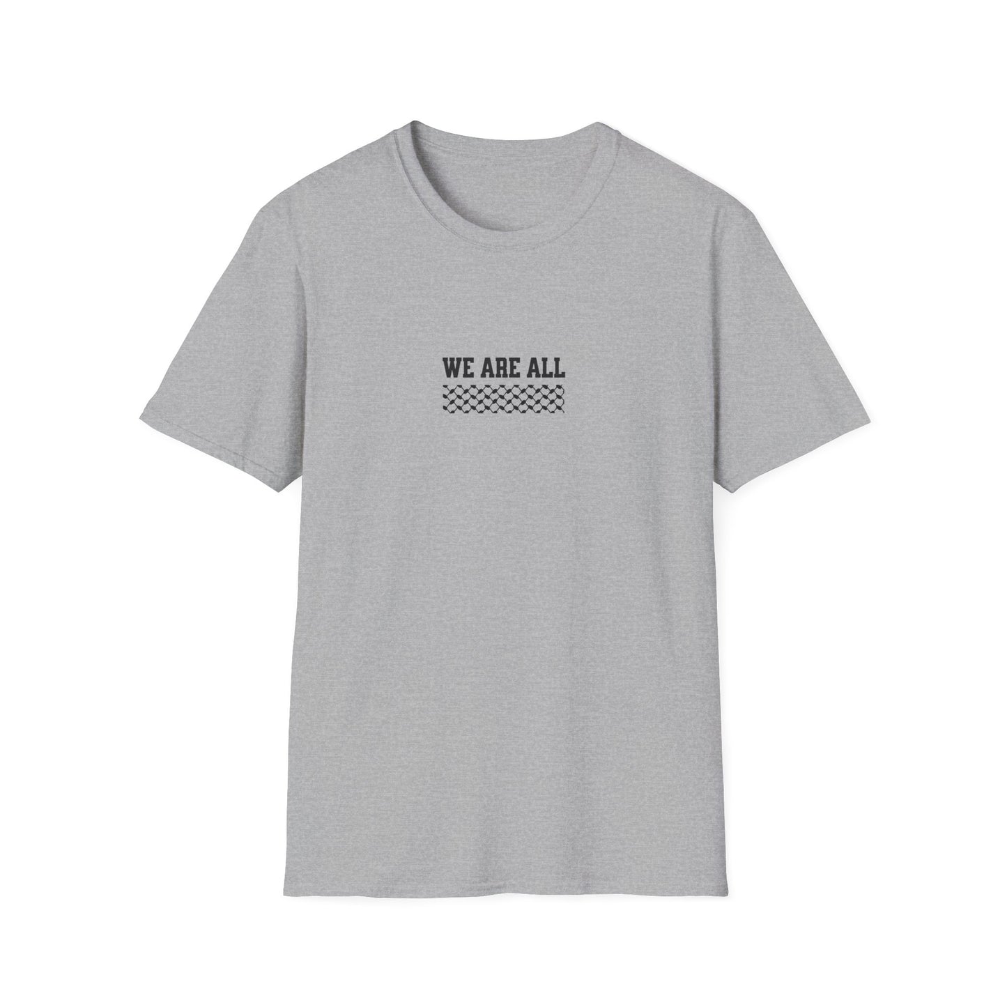 We Are All Palestinians - Front And Back Design Man's Face T-Shirt