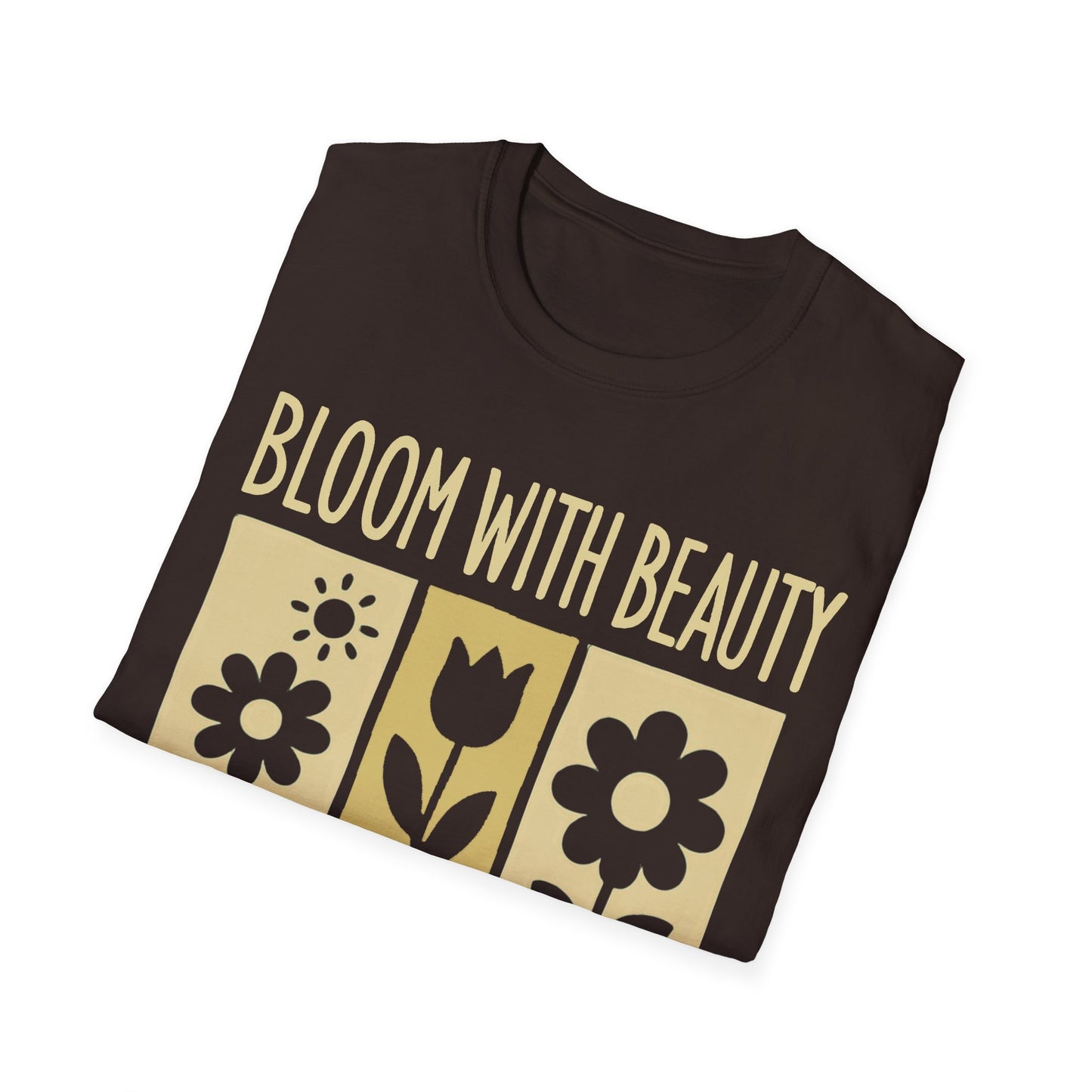 Bloom With Beauty T-Shirt -  Floral Silhouette Design