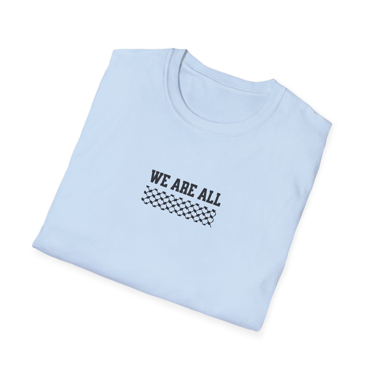We Are All Palestinians - Front And Back Women's Face Design T-Shirt