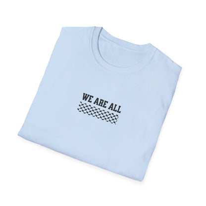 We Are All Palestinians - Front And Back Women's Face Design T-Shirt