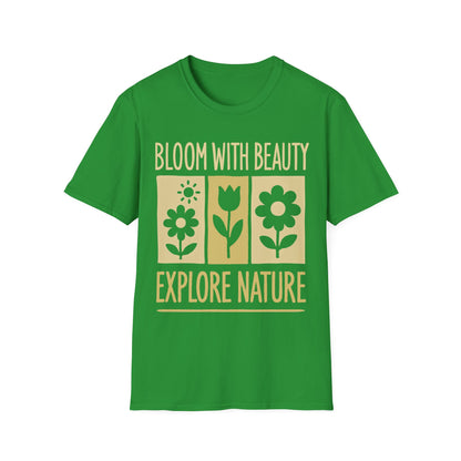Bloom With Beauty T-Shirt -  Floral Silhouette Design