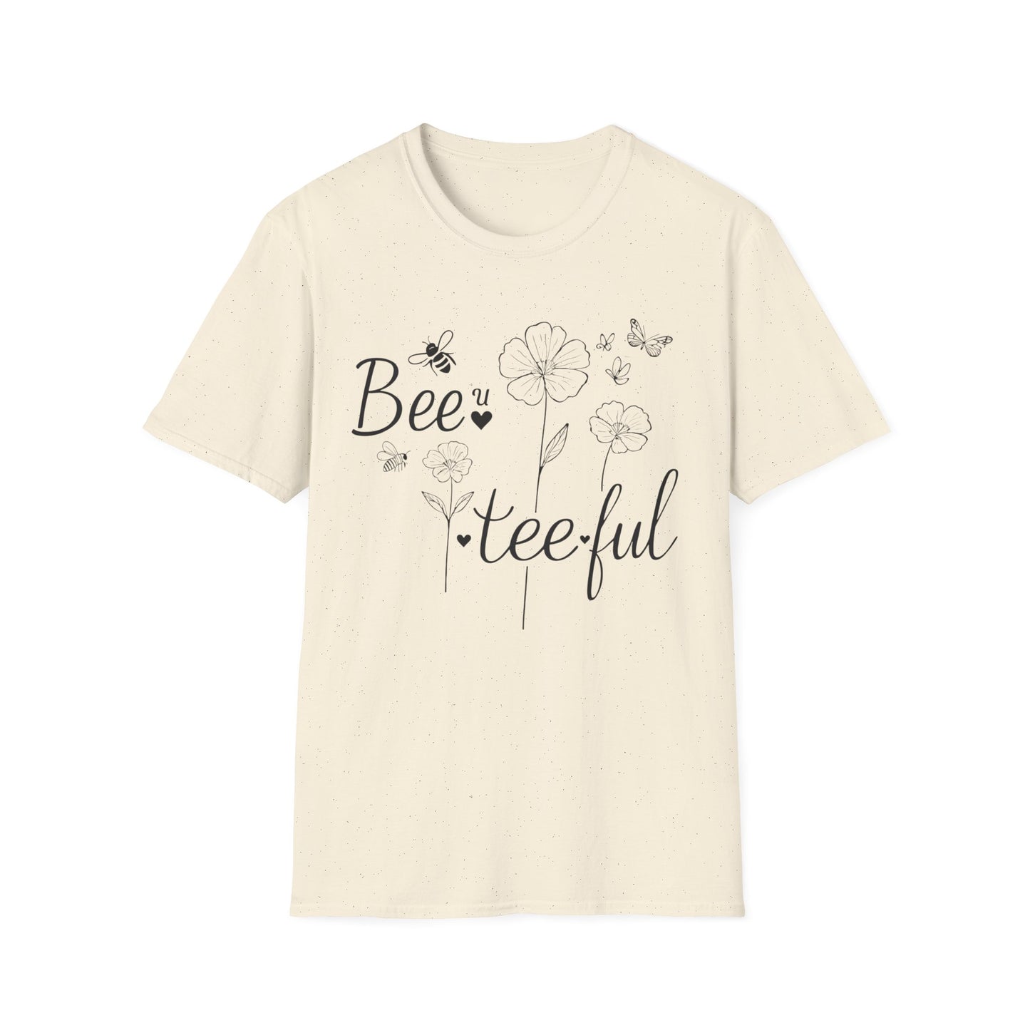 Beautiful T-Shirt – Whimsical Flowers, Bees & Butterflies – Playful Botanical Design