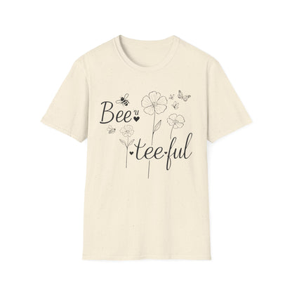 Beautiful T-Shirt – Whimsical Flowers, Bees & Butterflies – Playful Botanical Design