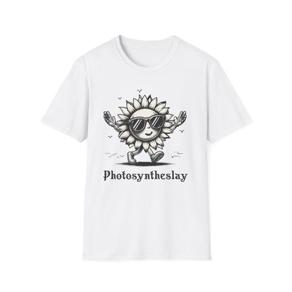 Photosyntheslay  - Playful Cartoon Sunflower with Sunglasses T-Shirt
