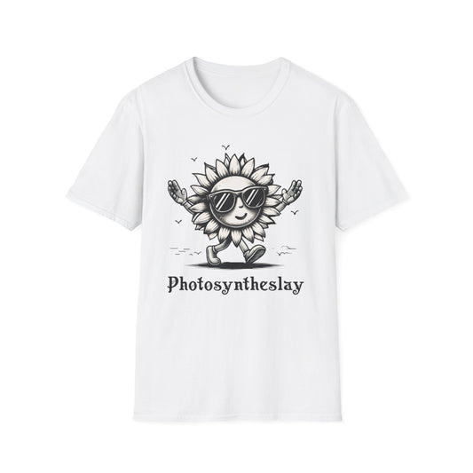 Photosyntheslay  - Playful Cartoon Sunflower with Sunglasses T-Shirt