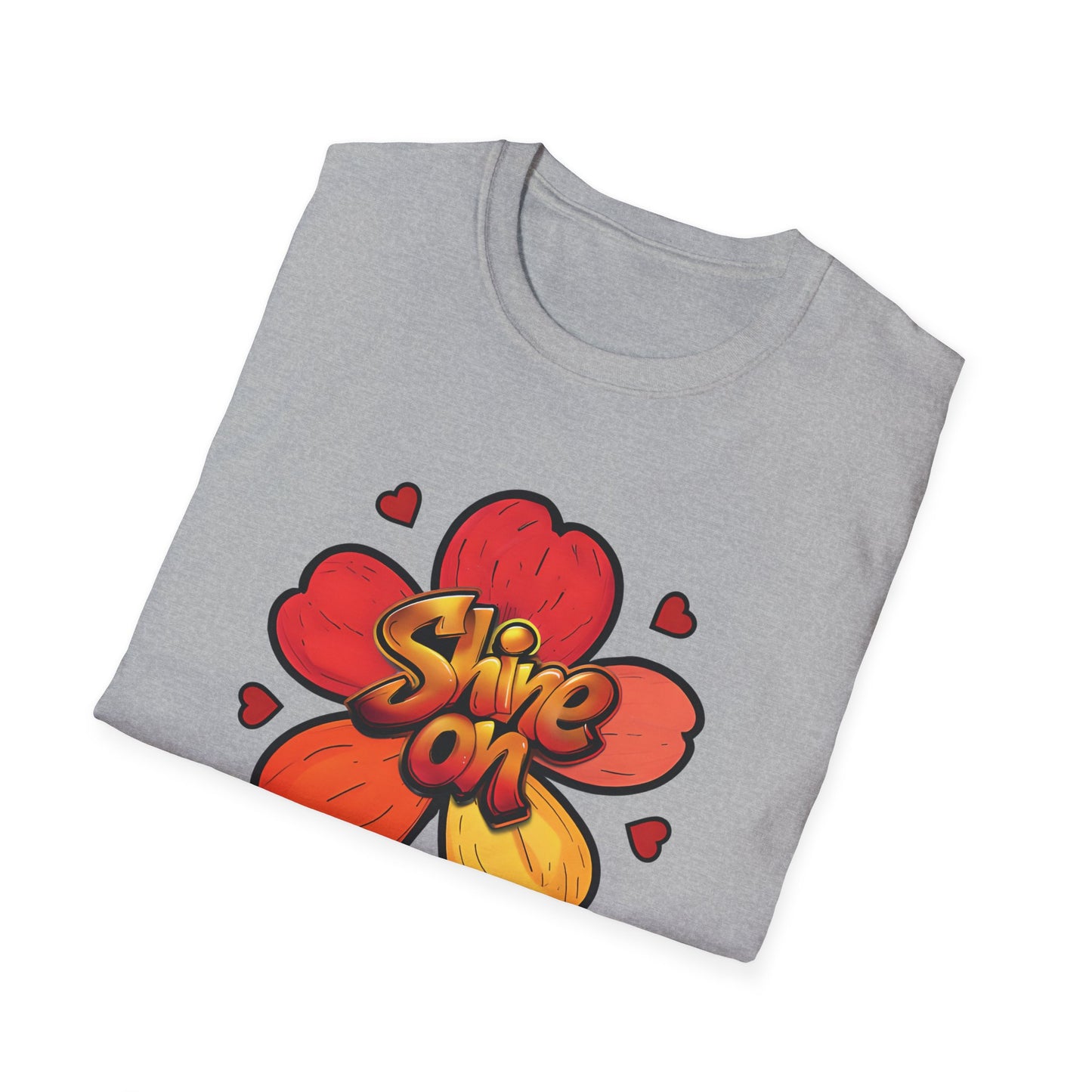 Shine on T-Shirt – Graffiti Typography Floral Design
