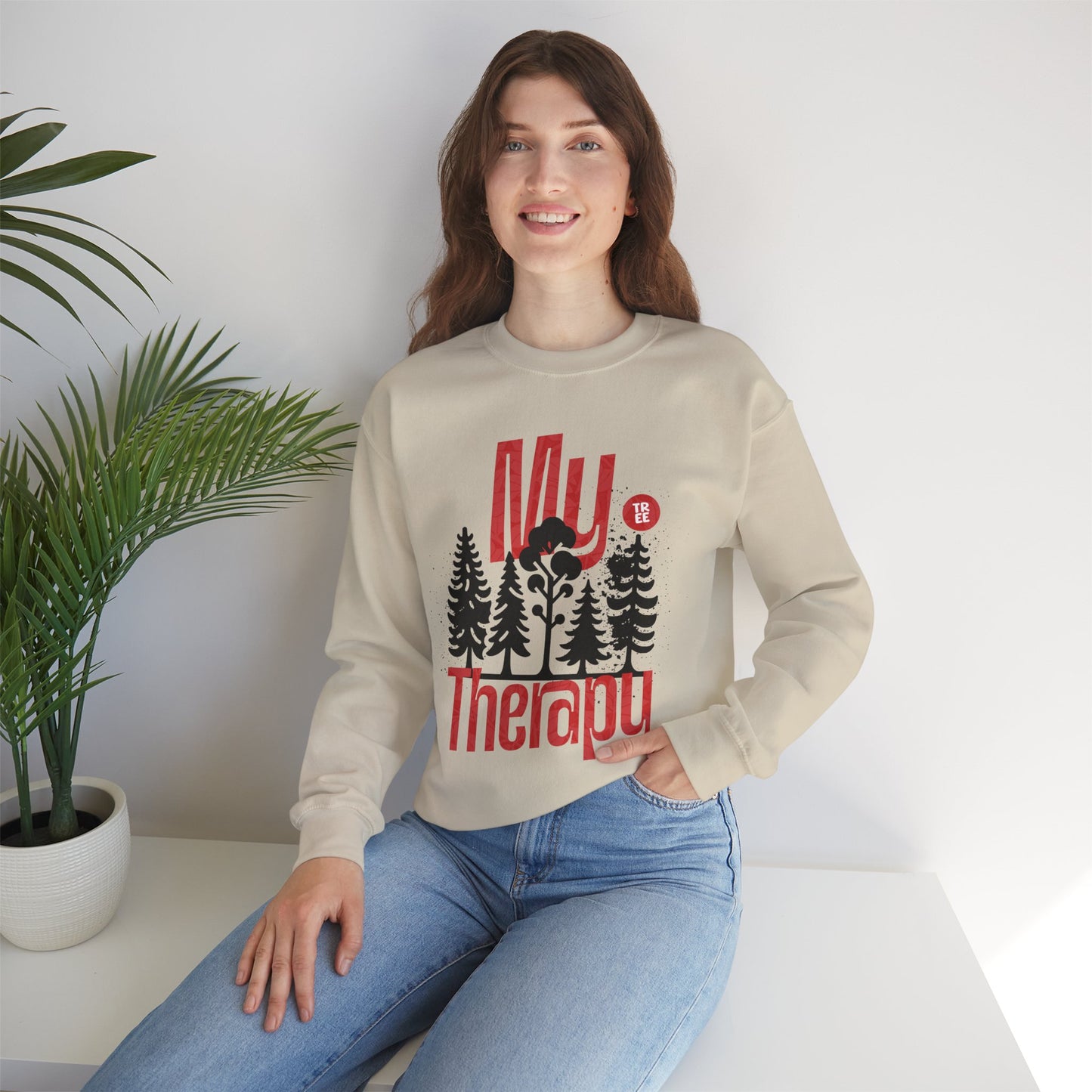 My Therapy - Black Tree Silhouette Sweatshirt