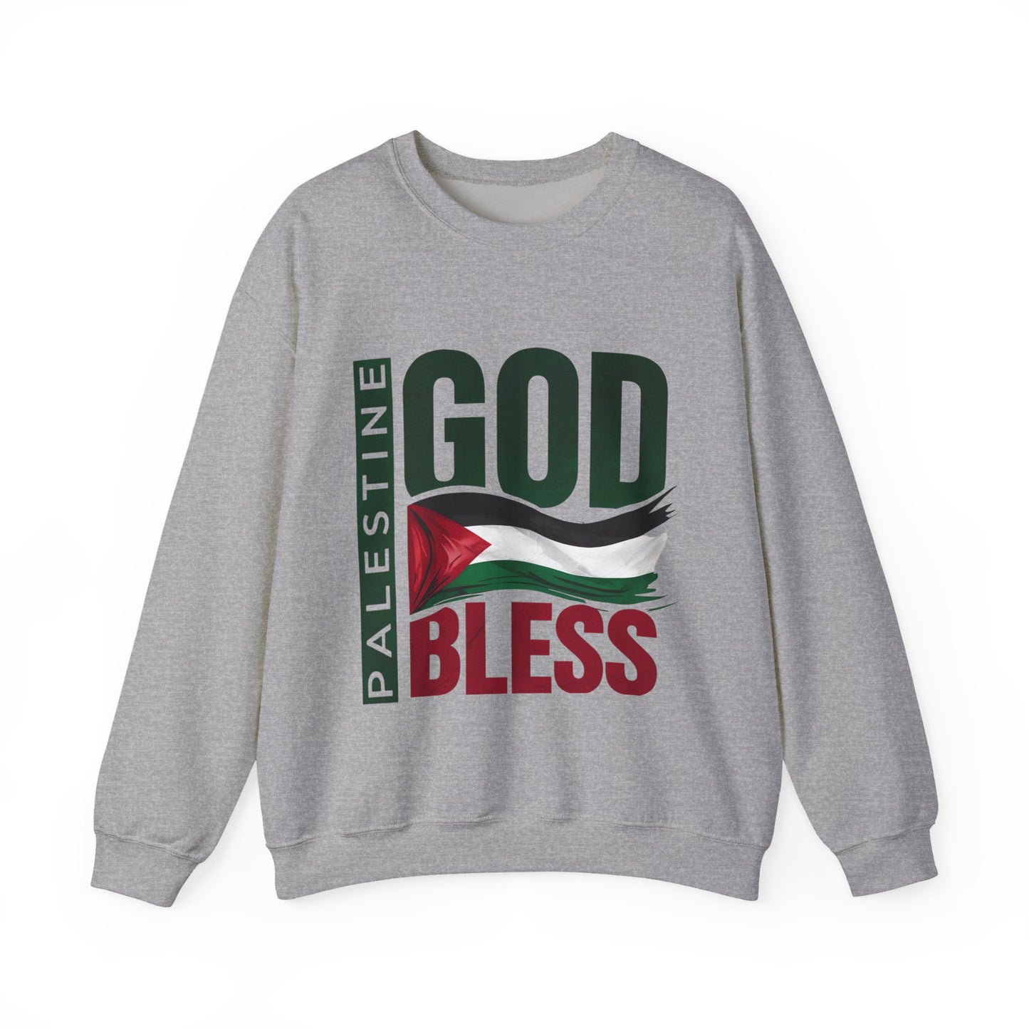 God Bless Palestine - Palestinian Distressed Flag