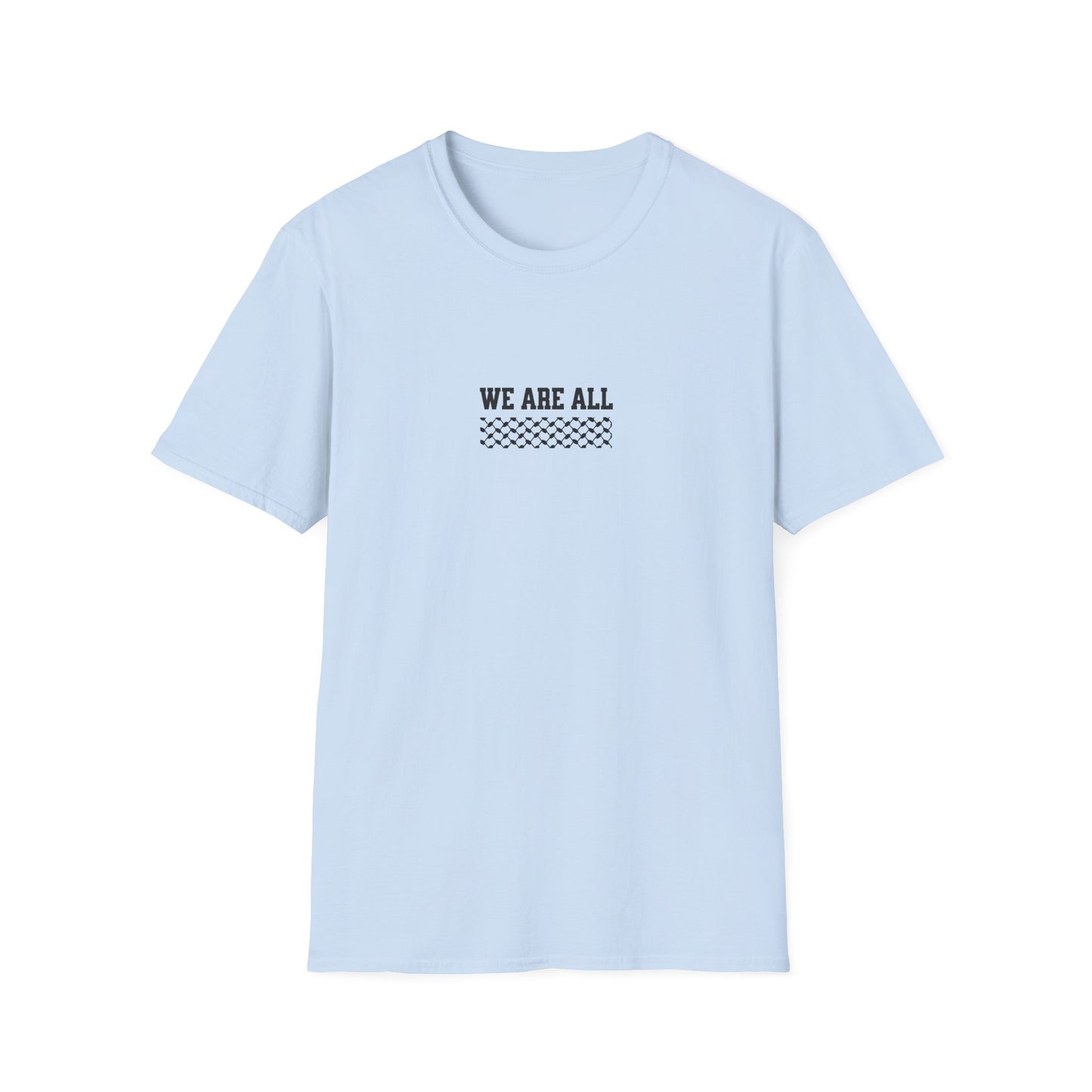 We Are All Palestinians - Front And Back Design Man's Face T-Shirt
