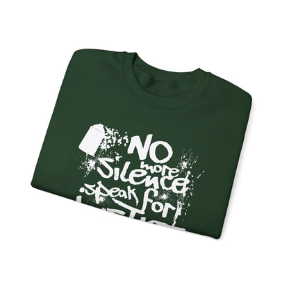 No more Silence, Speak for Injustice, Speak for Palestine - Monochrome Graffiti Sweatshirt