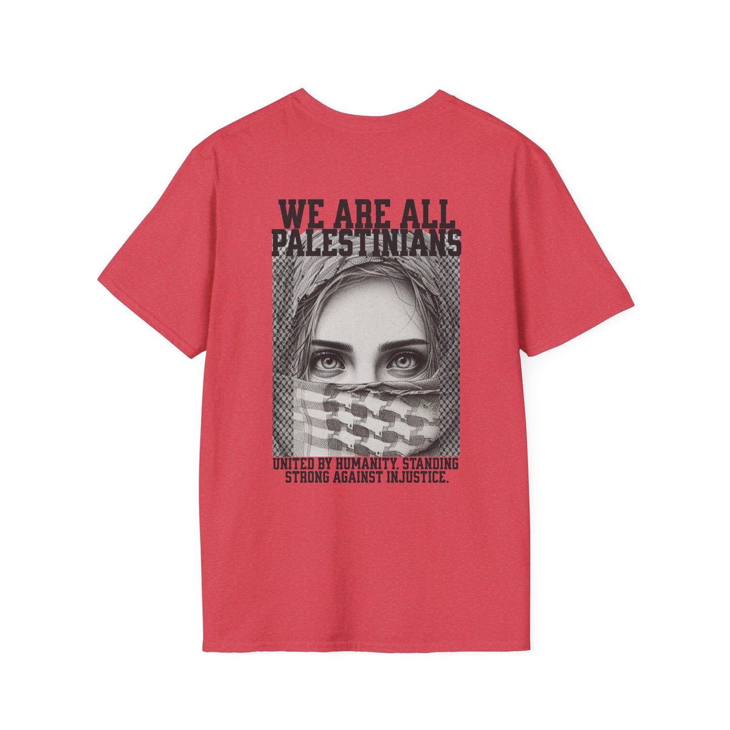 We Are All Palestinians - Front And Back Design Women's Face T-Shirt