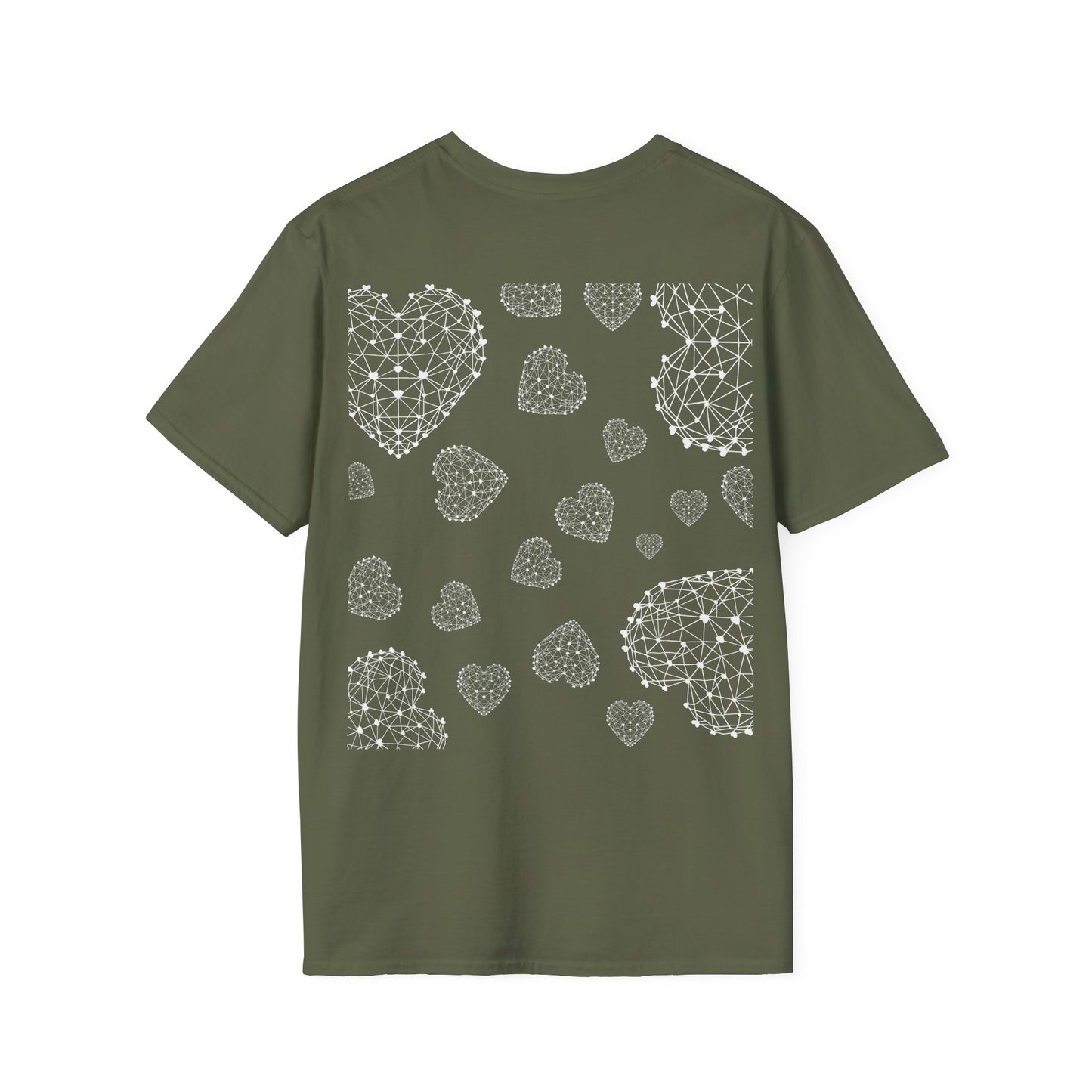 Geometric Wireframe Heart T-Shirt