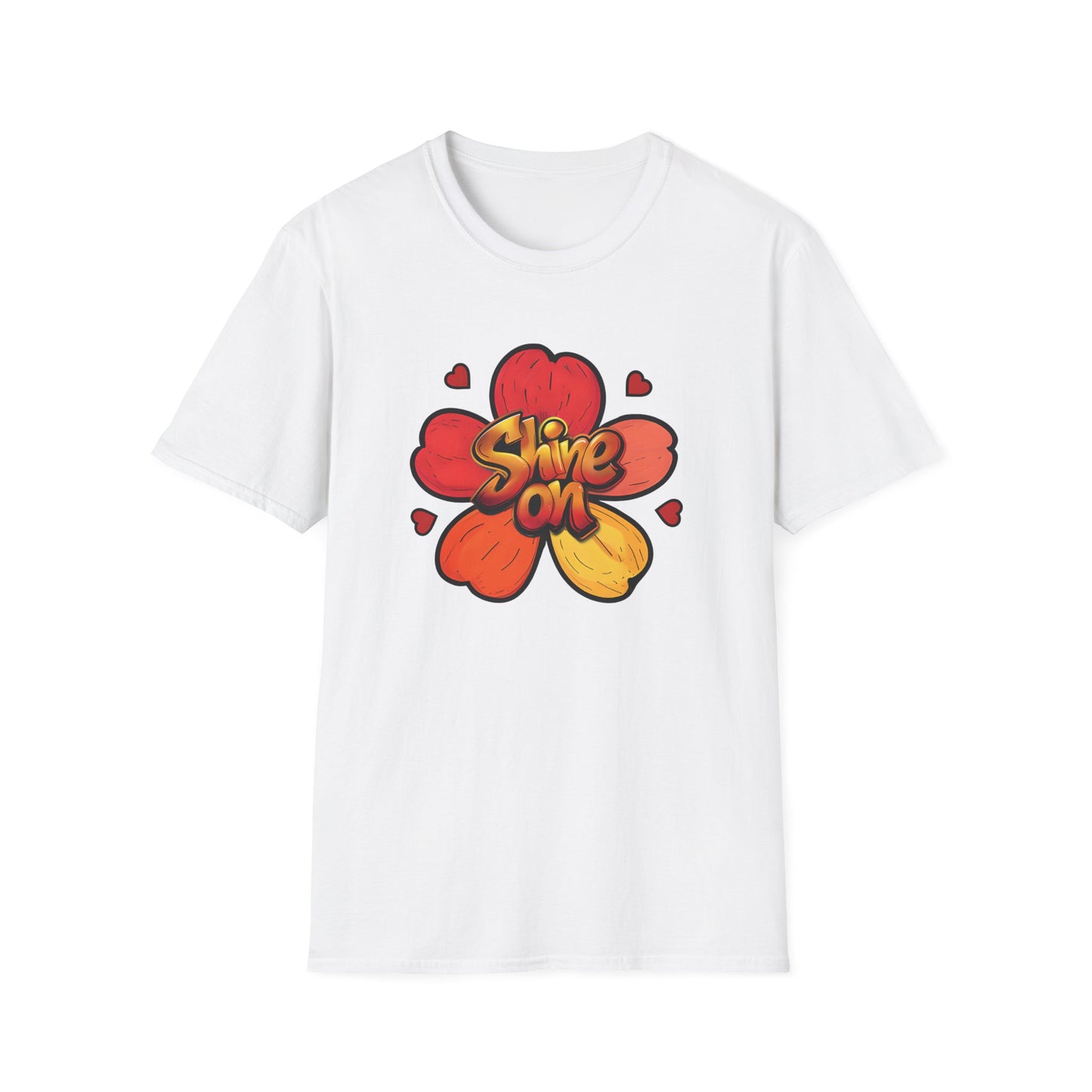 Shine on T-Shirt – Graffiti Typography Floral Design