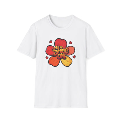 Shine on T-Shirt – Graffiti Typography Floral Design