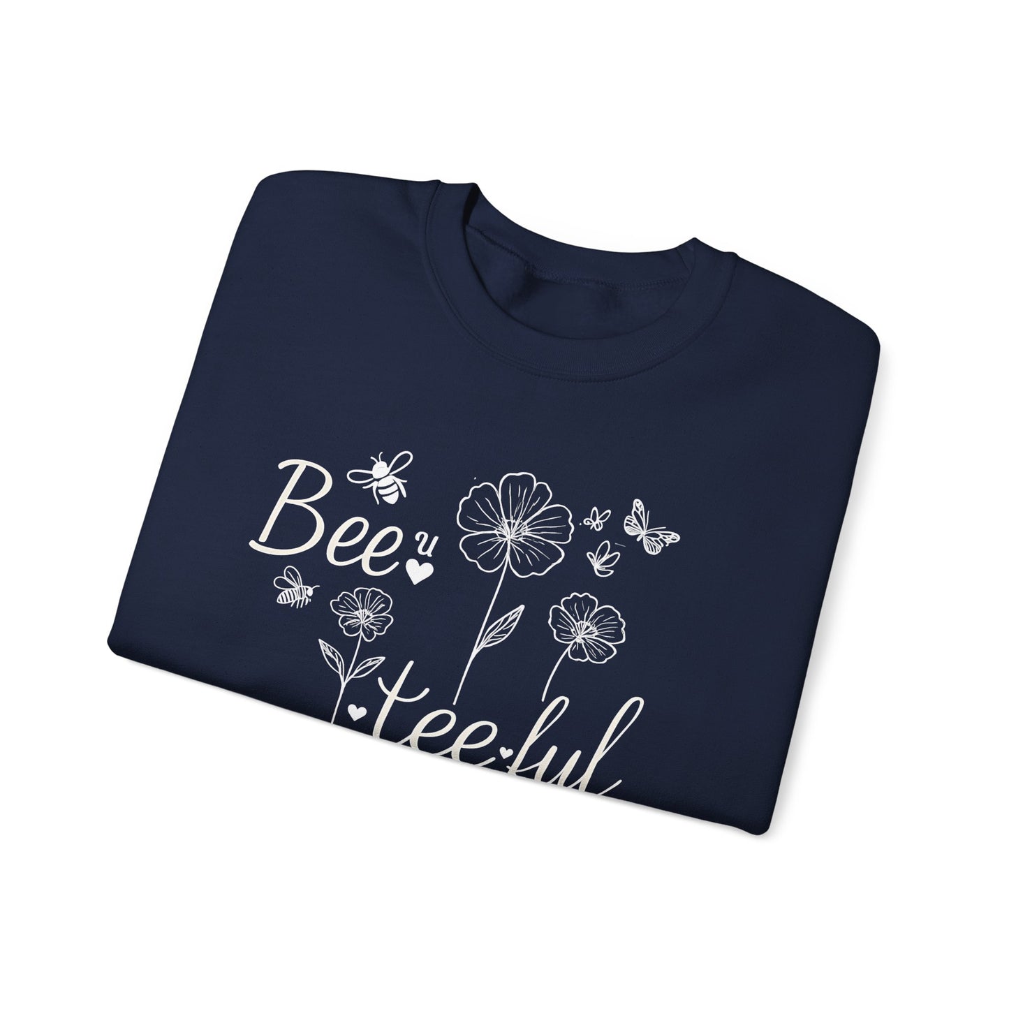 Beautiful – Whimsical Flowers, Bees & Butterflies Playful Sweatshirt