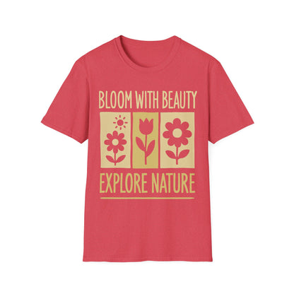 Bloom With Beauty T-Shirt -  Floral Silhouette Design
